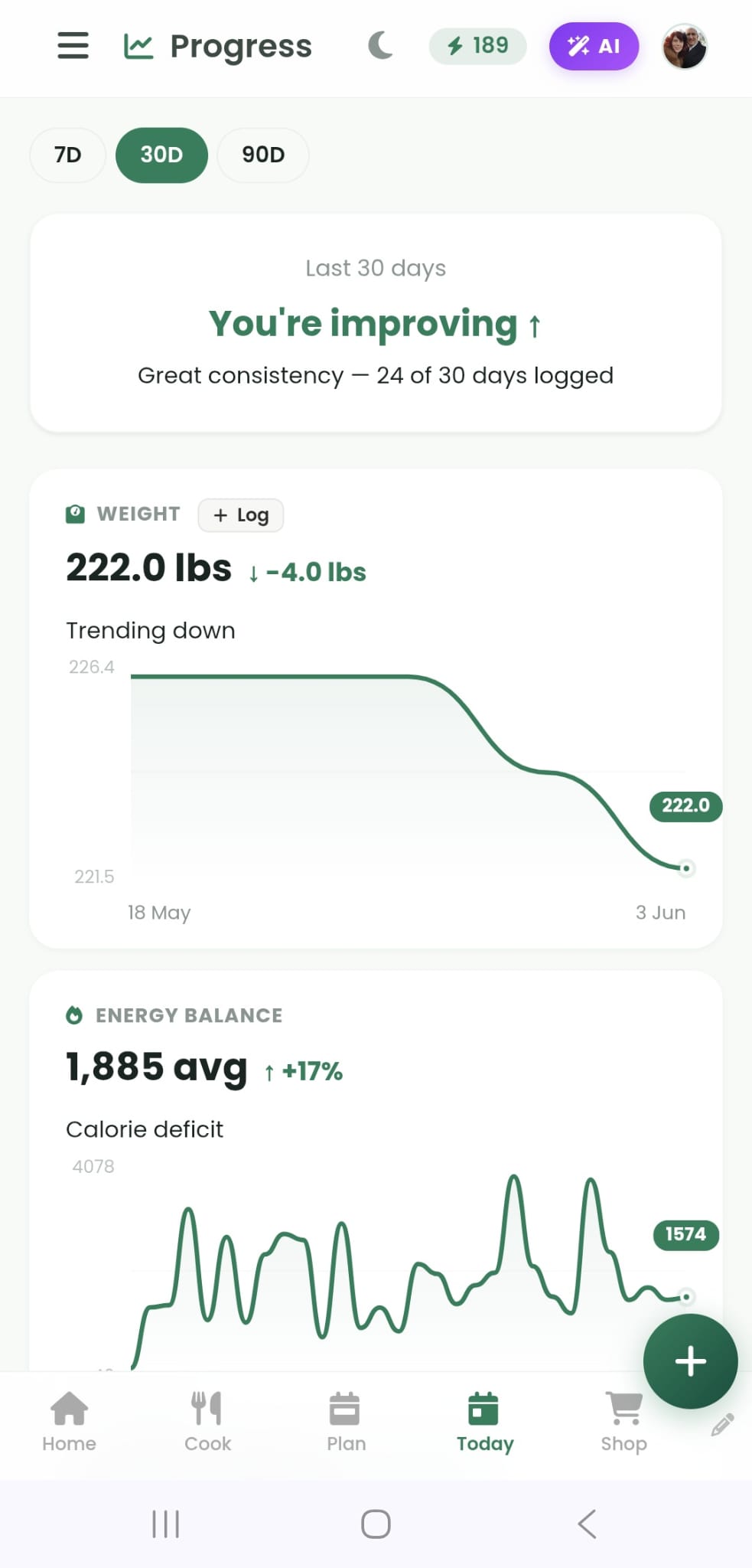 Weight loss tracker - track weight