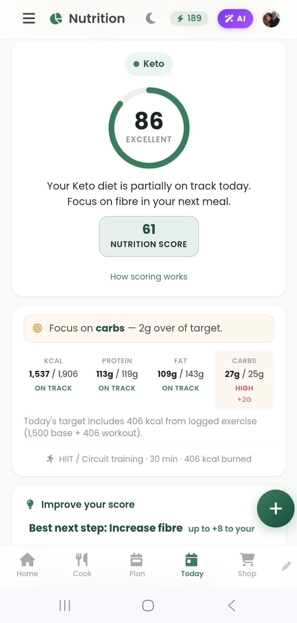 Myfitnesspal alternative nutrition scoring and tracking Mealiv