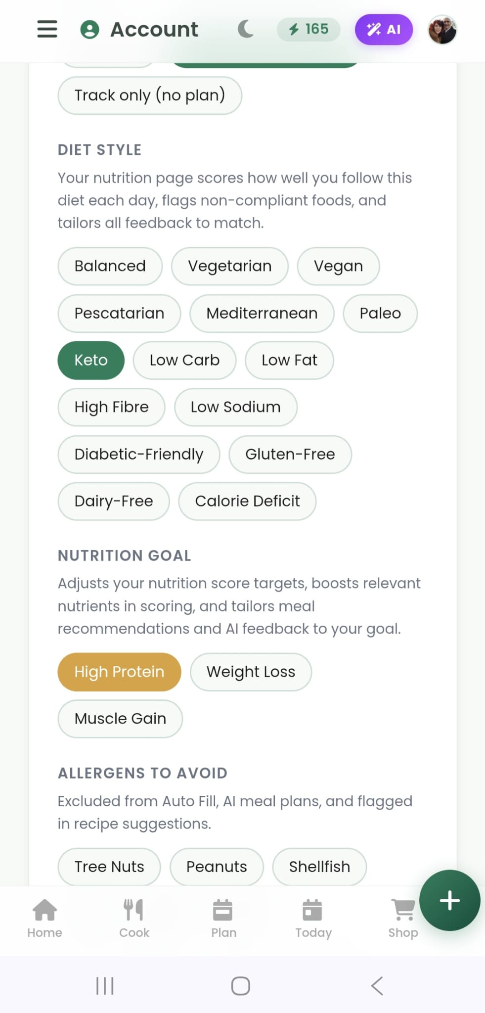 High protein meals: high protein tracking on Mealiv